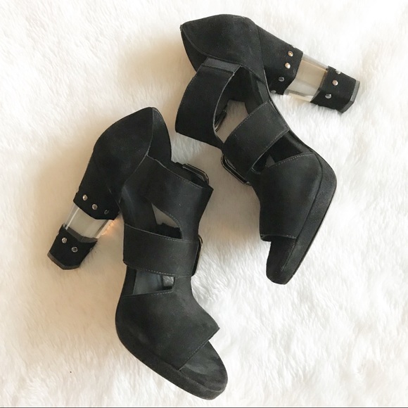 Stuart Weitzman Suede Studded Heels - Picture 2 of 8